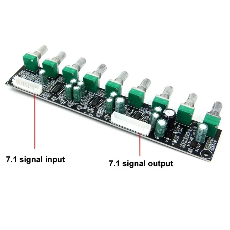 Pré-amplificador Tone Board com Ajuste Volume Independente Bass Freqüência Ajuste Automático Mute dc Power 7.1