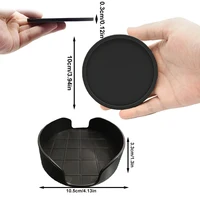 6Pcs 10cm Silicone Coasters Round Heat Resistant Rubber Tea Cup Mat Drink Coffee Mug Glass Beverage Holder Pad Decor Table Mat 5