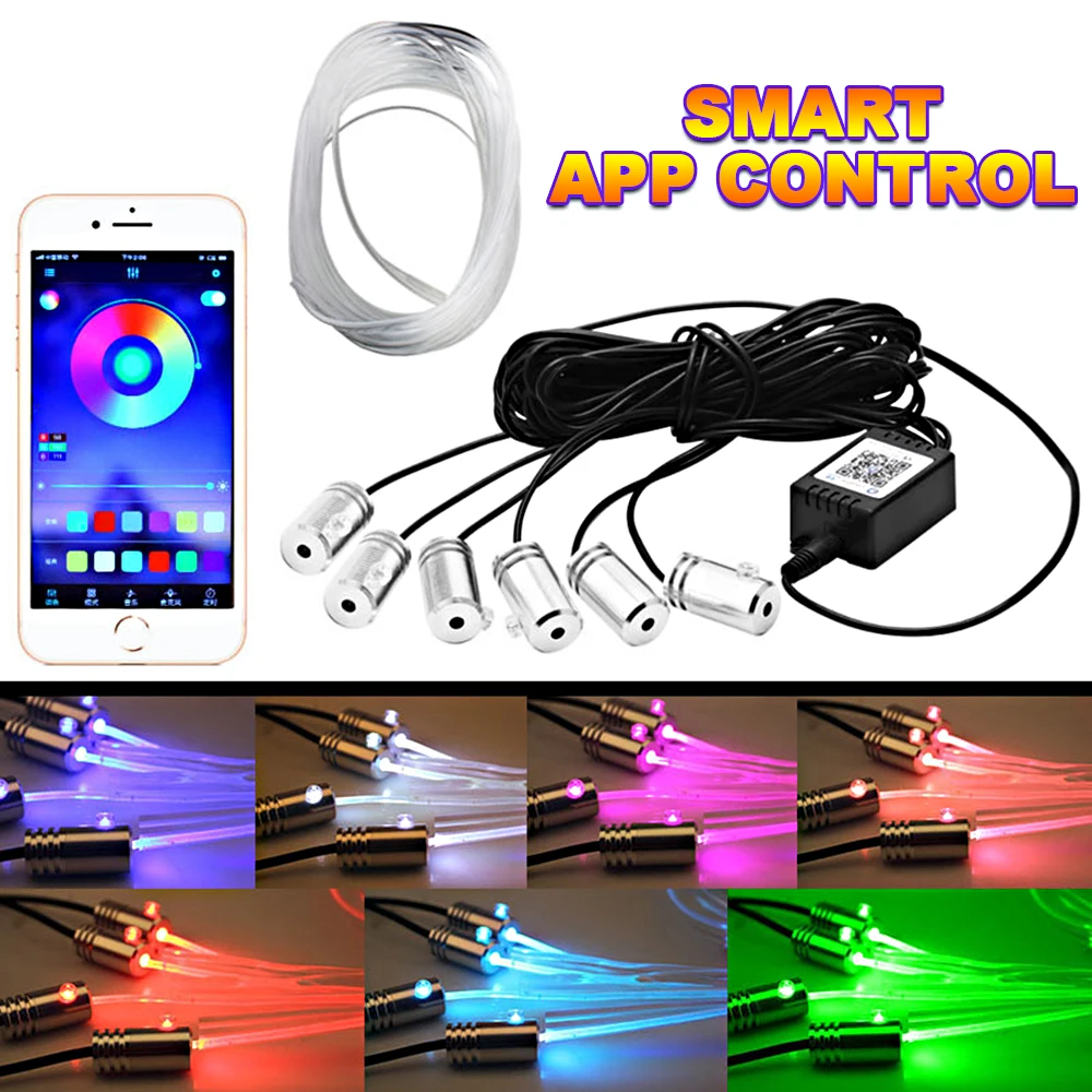 Ambient Light Car LED Strip Lights Fibra Ottica Per Auto Interior
