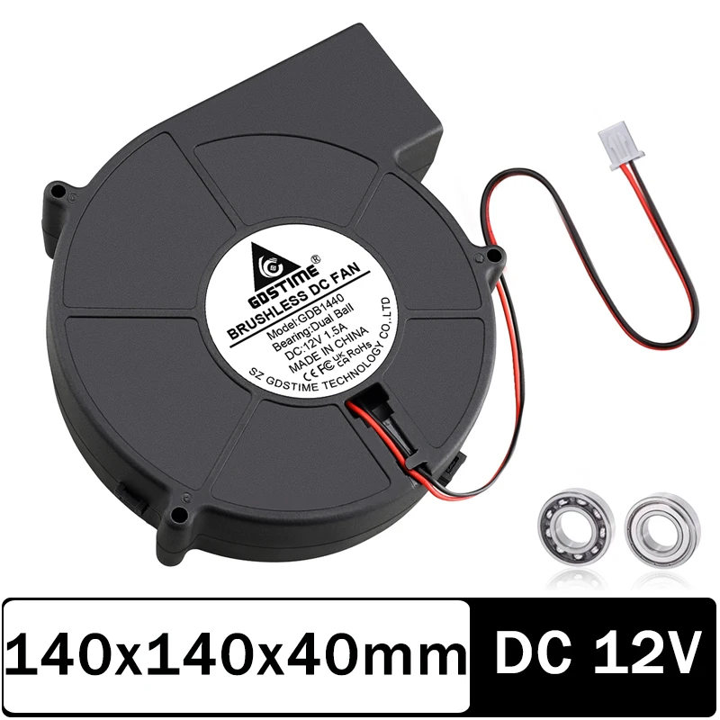 Gdstime 140*40 mm dc 12v 14040 Axial dc Ventilador para Compressor de Refrigeração da Turbina da Máquina da Limpeza a Seco Peças
