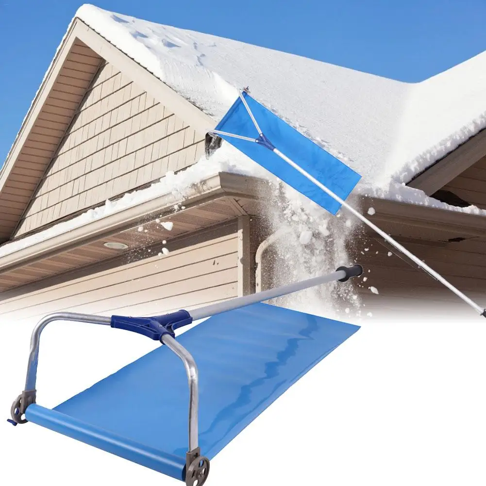 Adjustable 193-640cm Telescopic Roof Snow Rake 30 Degrees Slip-Proof ...