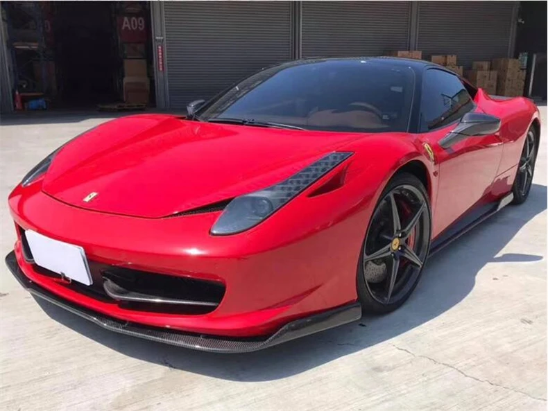 For Ferrari 458 2011-No High Quality REAL Carbon Fiber Front Lip Splitters Rear Diffuser Bumper Body Side Skirt Kit Spoiler - - Racext 38