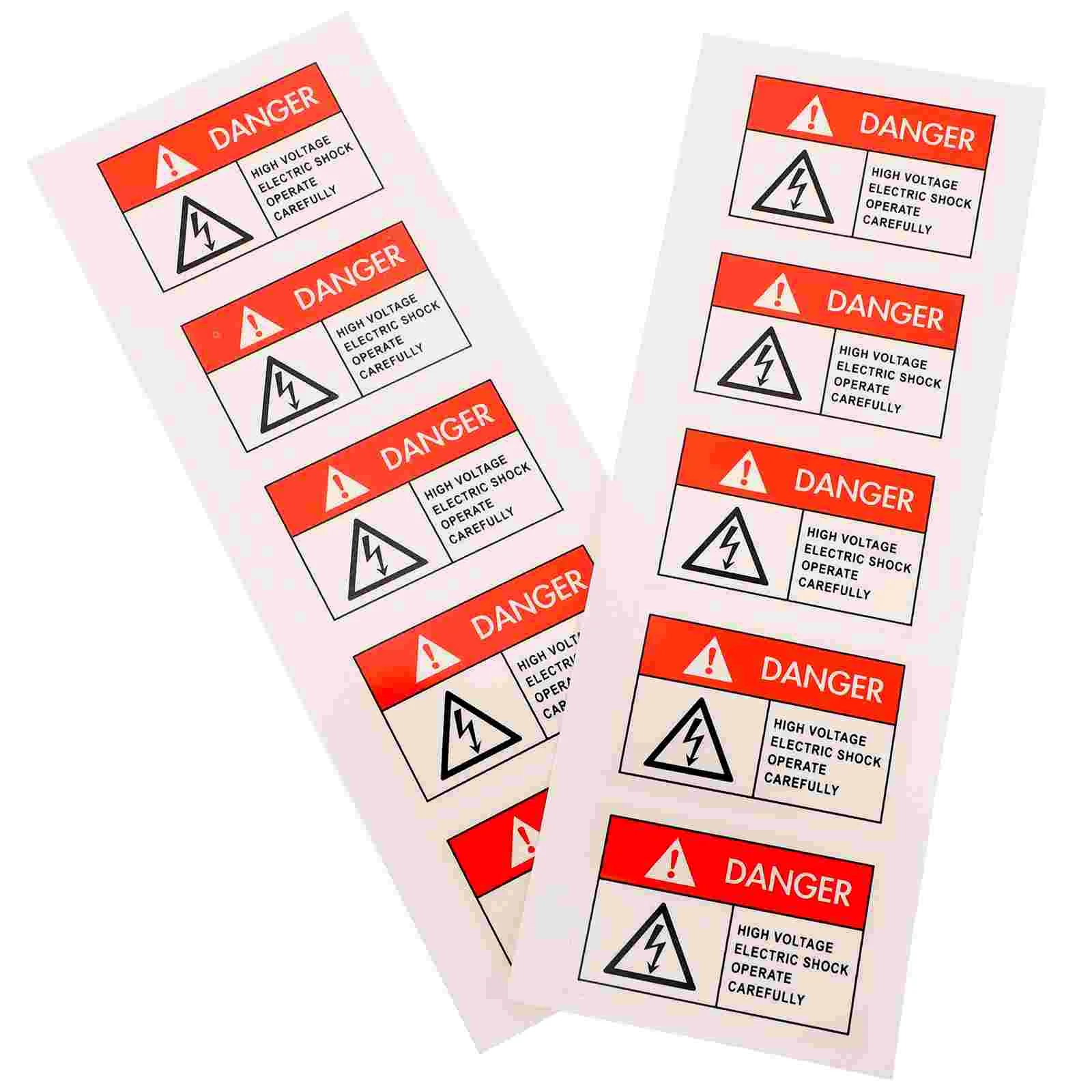 

10Pcs Safety Signs DANGER Warning Stickers Adhesive Backside Sign Safe Sticker Clear Large Font Text Decal