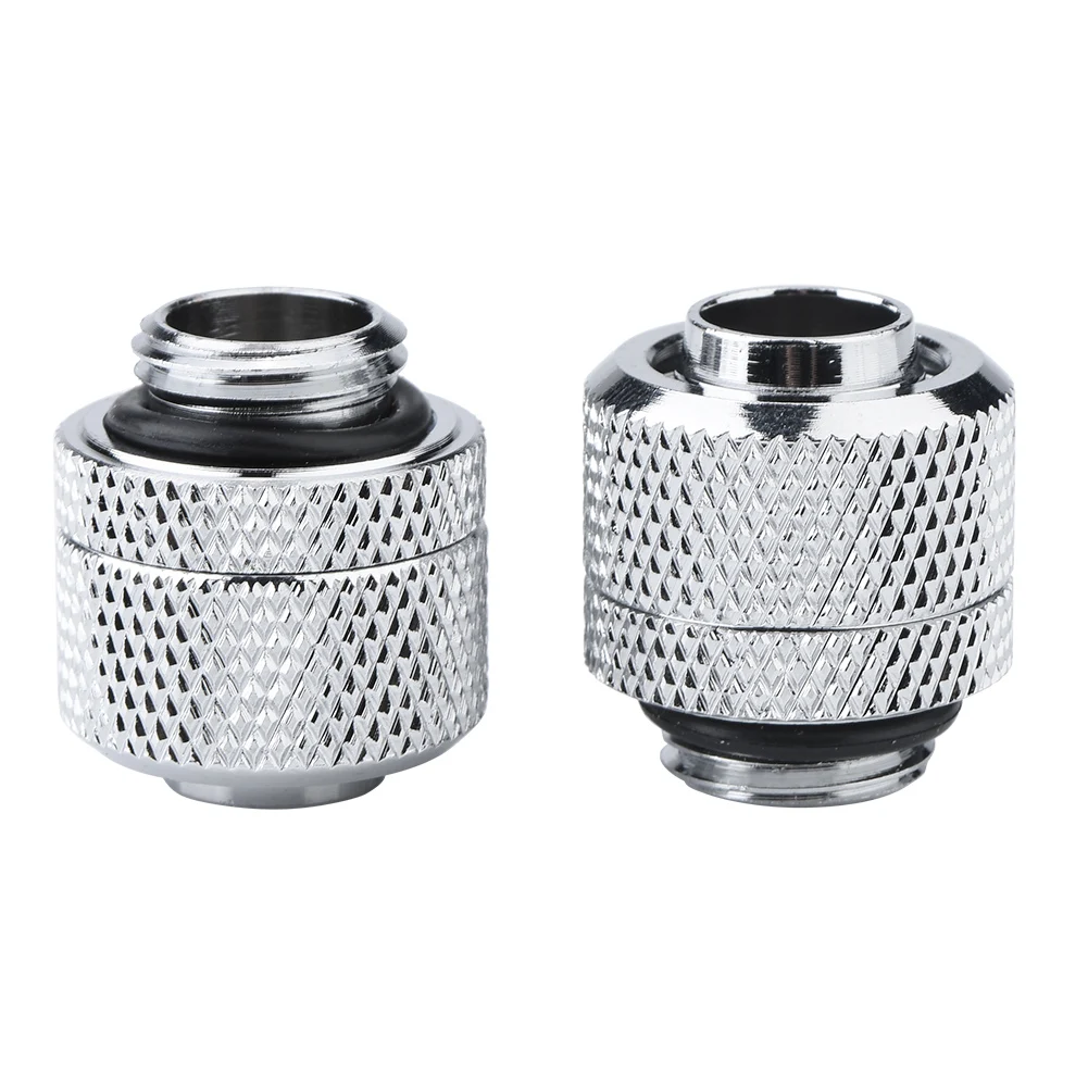 Water Cooling Fittings Tube Fitting 2PCS for 9.5x12.7mm Thin Tubes G1/4 Thread Flexible Tube Connector Brass Two-Touch Fitting