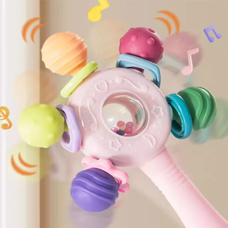 Baby Teething Toys Silicone Teethers BPA Free Silicone Baby Sensory Teether Toys for Babies 0-6 Month Montessori Educational Toy - 5