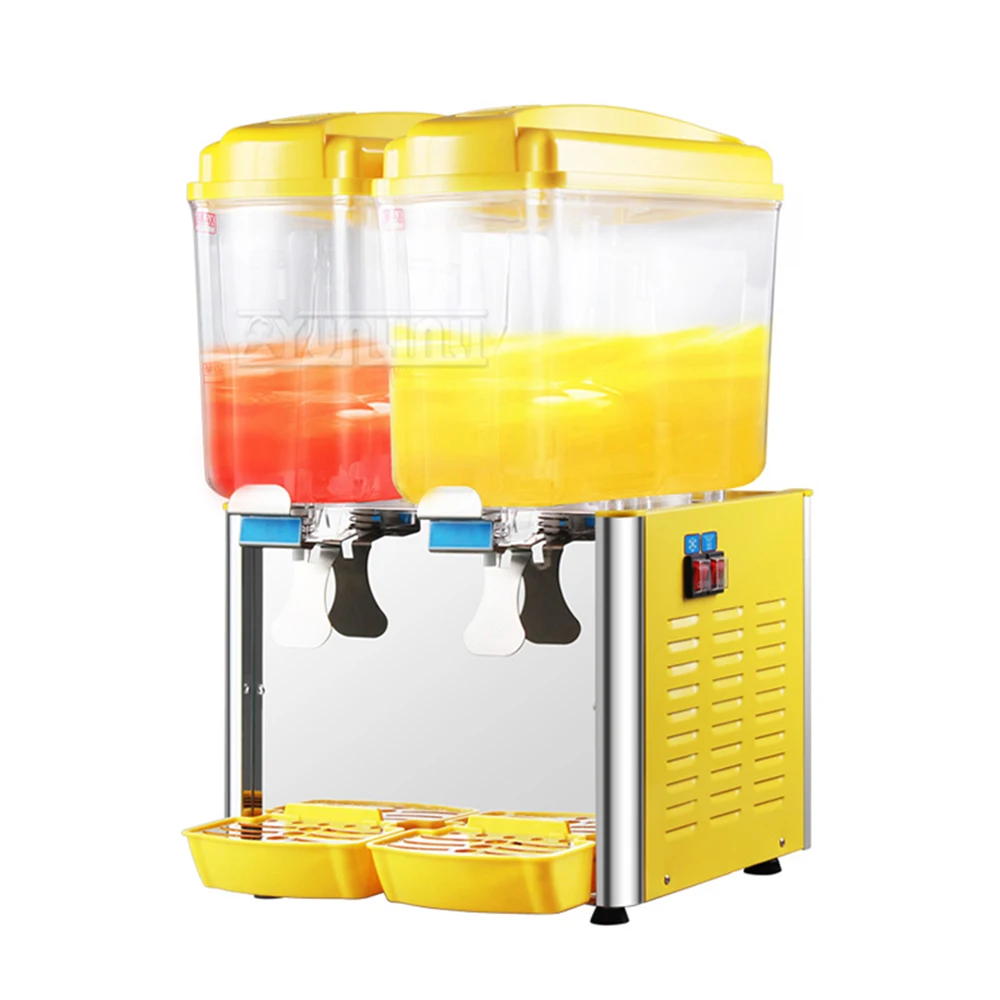 Double Cylinder Slush Machine Commercial Beverage Juicer Cold Hot Drink Dispenser Large Capacity Blender