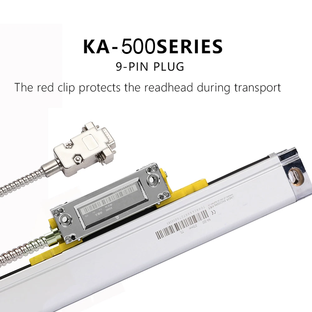 SINO 5um 슬림 선형 스케일 격자 얇은 눈금자 센서 선반 디지털 판독용 0.005mm 인코더 DRO 선반 도구 KA500