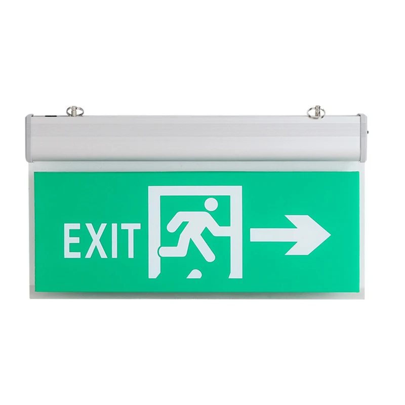 AC110V 220V White EXIT Lights Emergency Lamp for Power Loss Rechargeable Safety Light Led Warning Lighting Warn Professional