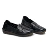 TIMETANG Fit Wide Foot Handmade Genuine Leather Flat Shoes Women Summer Shoes Lady Loafers Breathable Soft Hollow Female Shoes 4