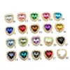 10pcs/batch 18MM metal heart rhinestone buttons handmade DIY sewing clothing wedding decoration accessories 1