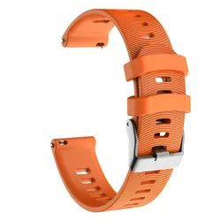 Silicone Smart Watch Band Replacement, 20mm Strap - 20mm (Orange)