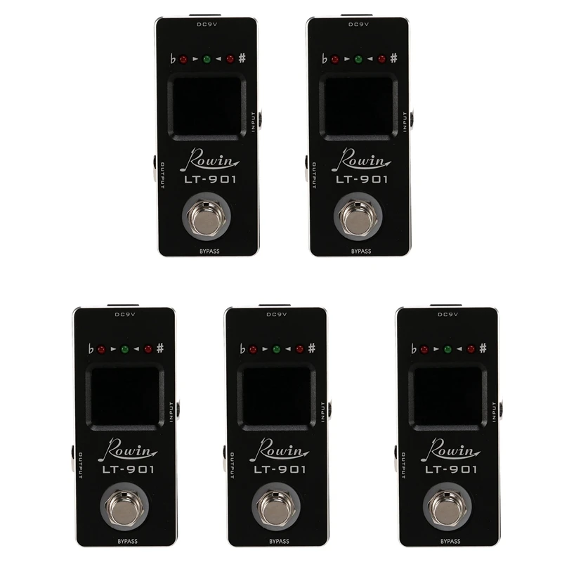 

5X Lt-901 Guitar Tuner Effect Pedal Mini Chromatic True Bypass Lcd Display Digital Pedal Guitar Parts Accessories