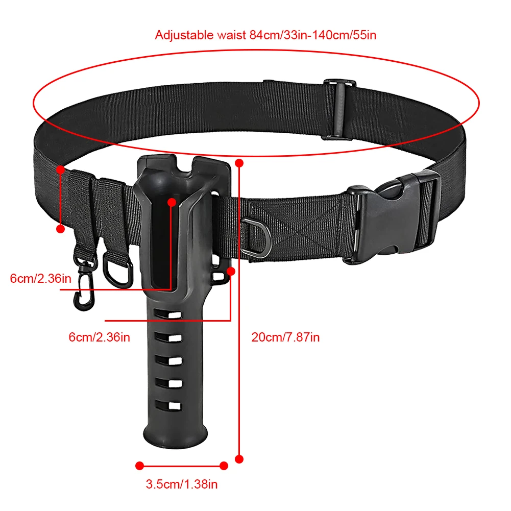 Fishing Waist Belt Rod Holder Adjustable Fishing Wading Belt Rod Holder Wader Waist Gear Accessories fishing rod holder