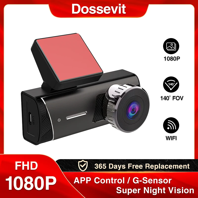 Dossevit 1080P Wifi DVR Hidden Dash Cam HD Night Vision Drive Recorder
