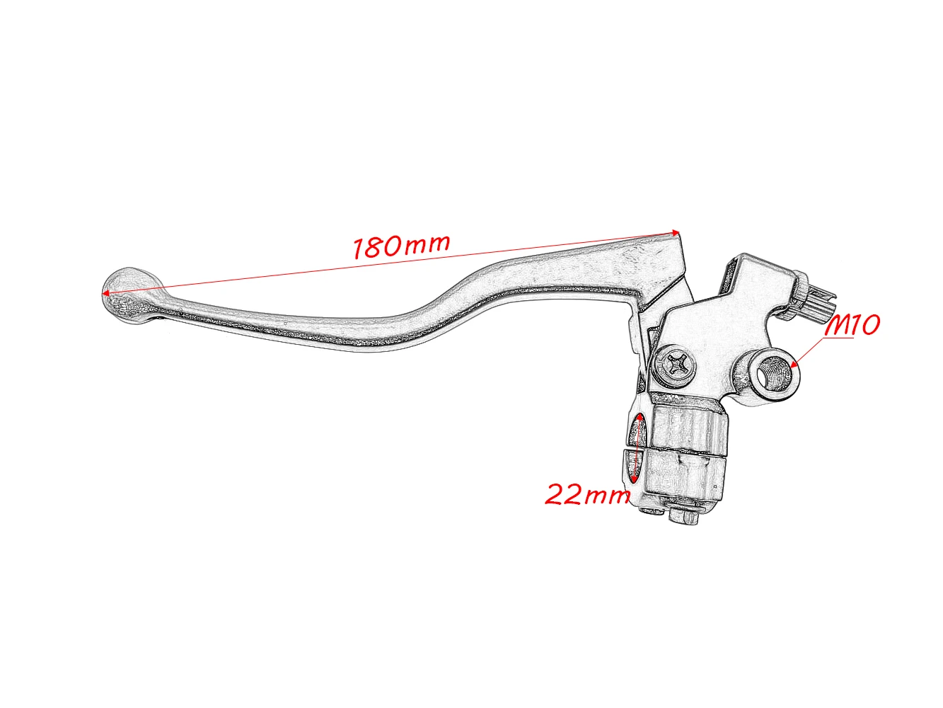Aluminum alloy Handlebar Clutch Lever Pit Dirt Bike Pitbike Motorcycle ATV Brake & Clutch Lever Cable Front