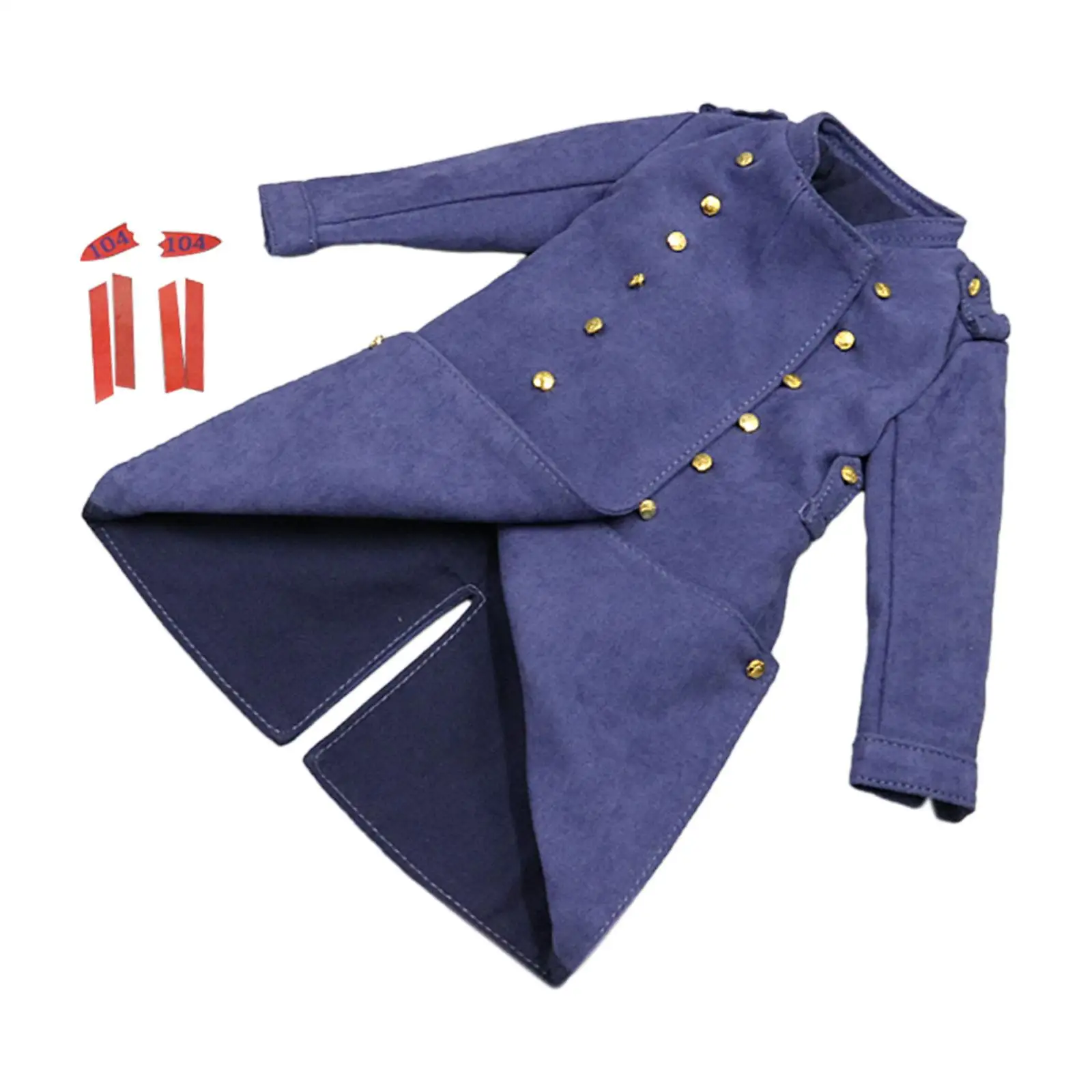 

1/6 Overcoat Coat Classic Marne Coat Model Miniature Clothing Model for 12inch Action Figures Body Doll Model Accessory