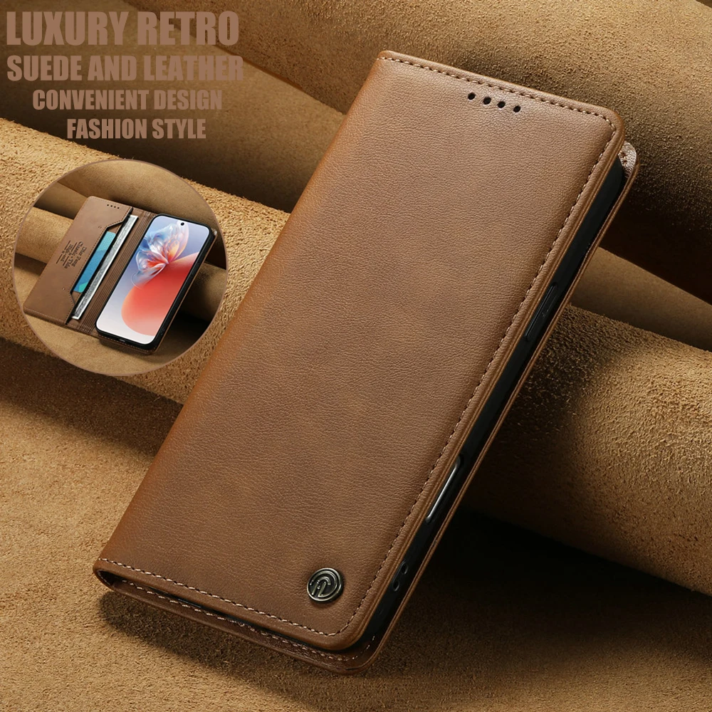 Premium RFID Leather Wallet Case with Magnetic Closure