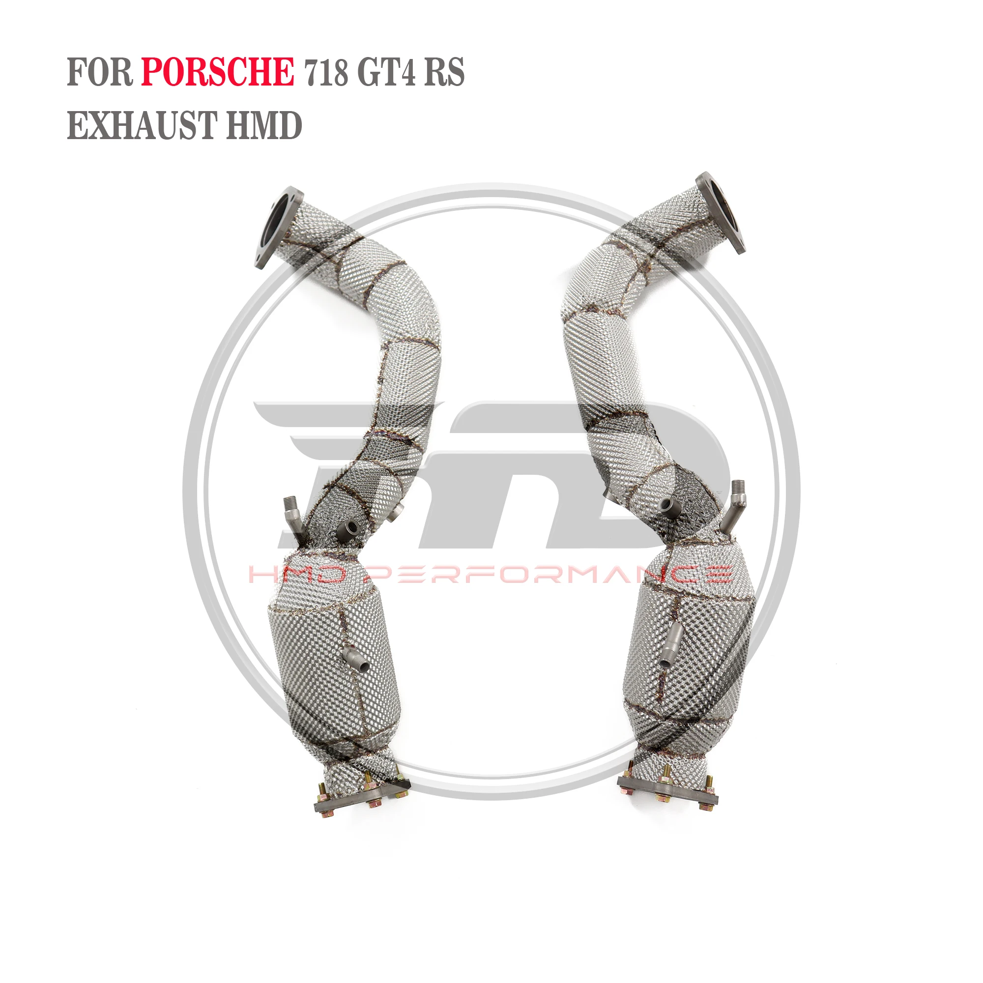 

HMD Exhaust System High Flow Performance Downpipe for Porsche 718 GT4 RS 4.0L With Heat Shield OPF Version