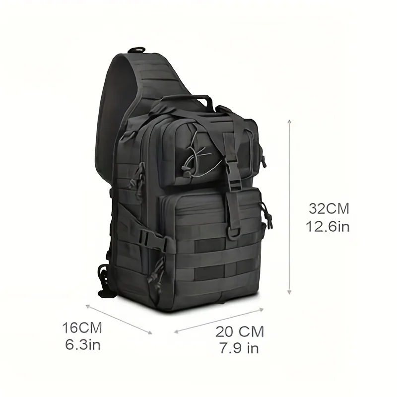 Tactical Sling Backpack Versatile Chest Bag Waterproof EDC Rucksack Bag for Outdoor Hiking Camping