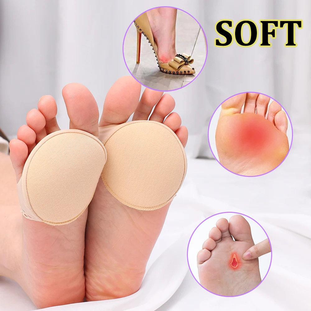 High Heel Pads 10pcs Front Foot Pads Women Summer Thin Anti Wear Non Slip Half Palm Five Finger Sock Invisible Split Toe Socks