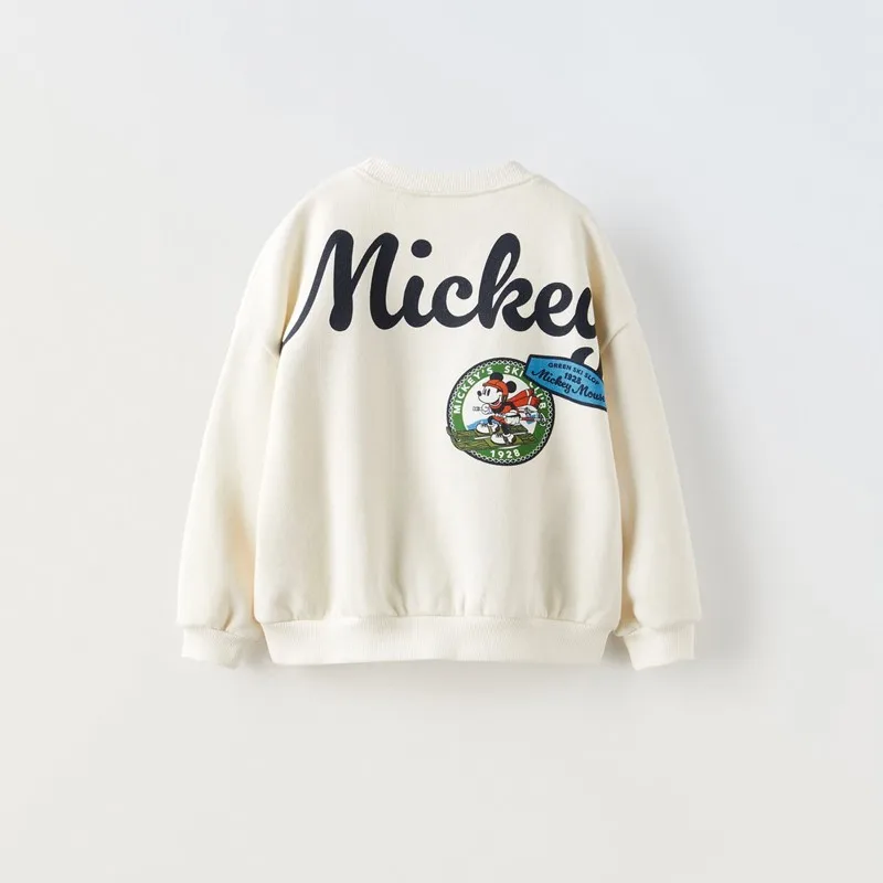 Christmas Cartoon Mickey Hoodies Spring Fall Clothes Children Tops Loose Fashion Popular Kids Girl Boy Long Sleeved Sweatshirt girl sweatshirt kids sweatshirt