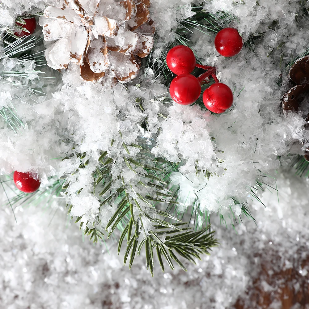 Decoración de nieve falsa para manualidades navideñas, polvo de nieve  Artificial, copos de nieve de plástico, exhibición de pueblo de invierno