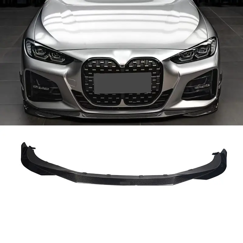 

Dry Carbon Fiber Fibre Front Bumper Lip Splitter Fits for BMW 4 Series G22 G23 430 2-Doors Coupe 2021-2023,100% tested well