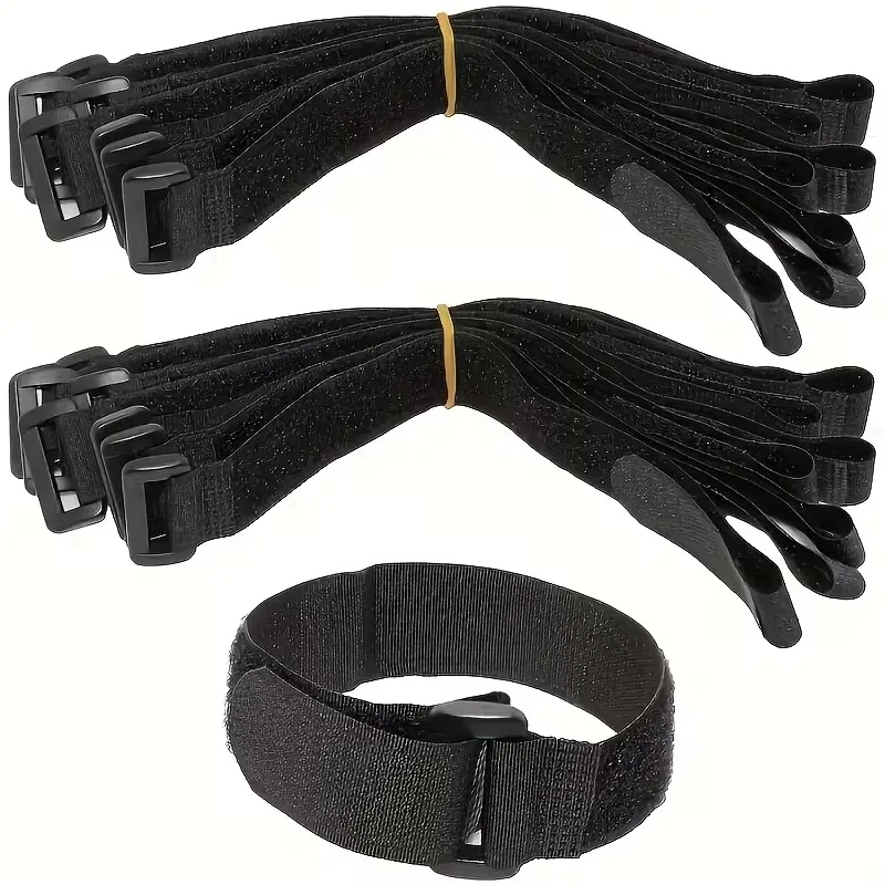 Versatile Self-Adhesive Hook and Loop Straps for Cable Management and Home Organization