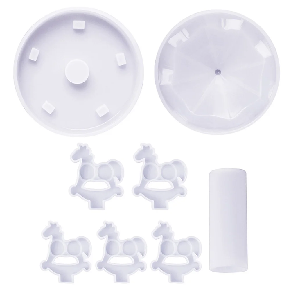 

Resin Crafts Mold Merry-go-round Making Decor DIY Silicone Molds White Supplies