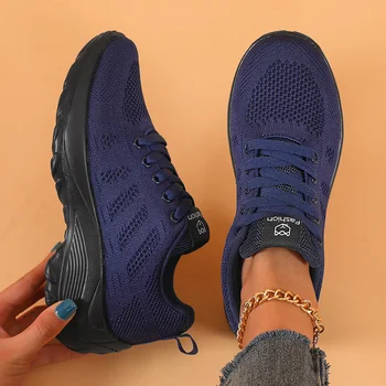 أحذية رياضية كاجوال نسائية قابلة للتنفس، أحذية ركض خارجية برباط للنساء، أحذية رياضية خفيفة الوزن للمشي للسيدات 5