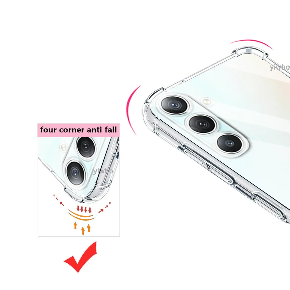 Shockproof Clear TPU Phone Case - Transparent Protective Back Cover