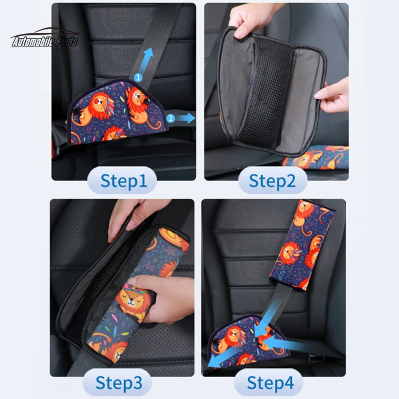 Car Seat Belt Adjustment Holder Seatbelt Padding Cover for Baby Child Kids Anti-Neck Safety Shoulder Positioner Shoulder Pad Kit