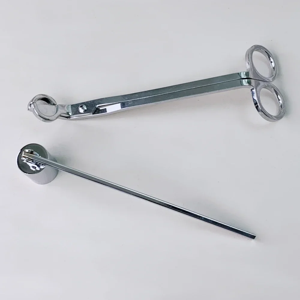 Candle Snuffer Wick Trimmer Candle Care Set Sliver Accessories Stainless Steel Extinguisher Tool for Lover candle wick trimmer candle snuffer