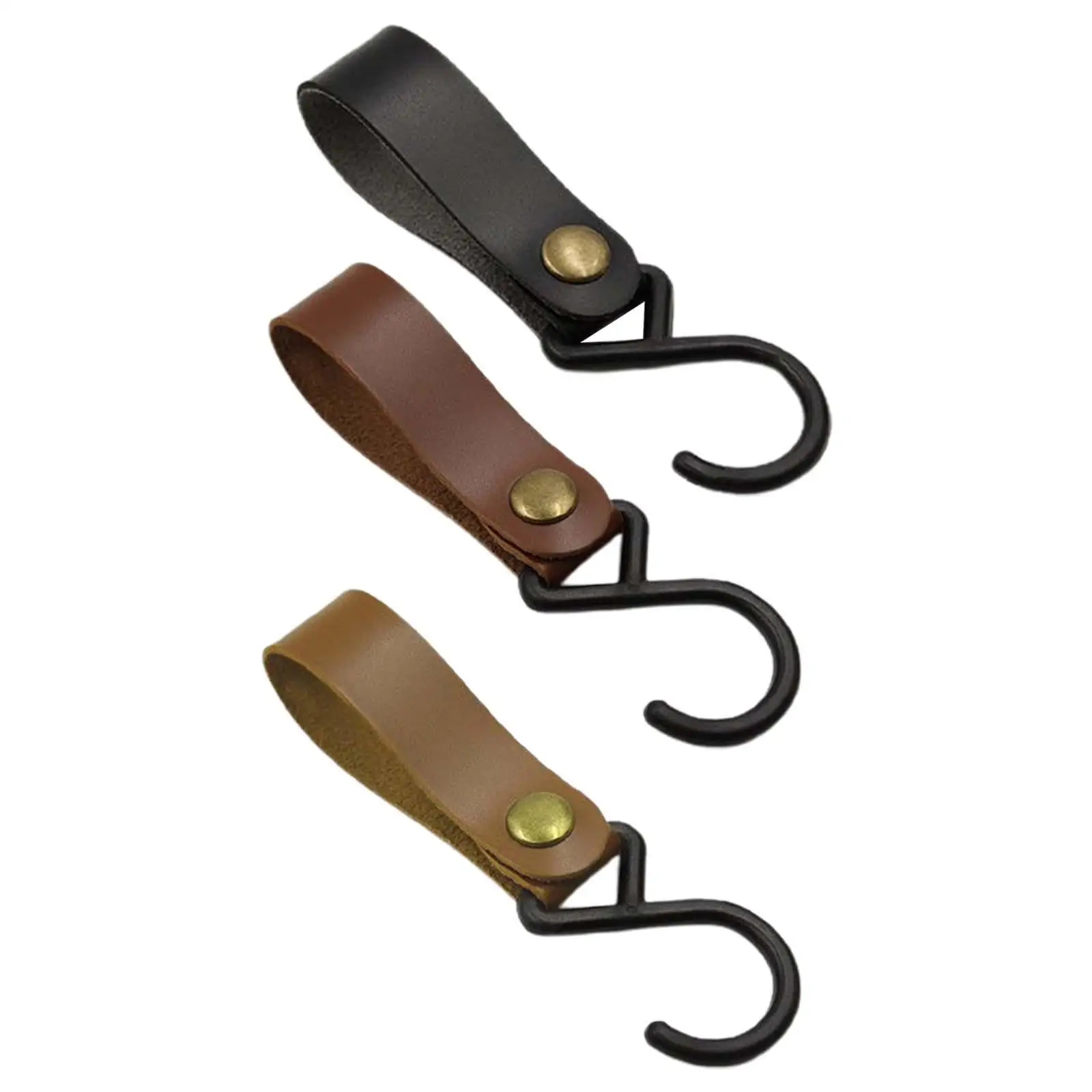 

Awning Tent Hanging Hook Tools Hanging Clothes Storage Multifunction PU Leather Hook for Travel Fishing Campsite Tripod Camping
