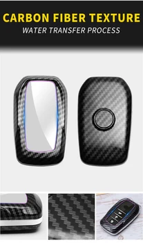 Custodia per chiave Auto a distanza in fibra di carbonio per Toyota CHR Prado Prius Camry Corolla RAV4 2018 2019 2020 2021 accessori Auto - Custodia per chiave Auto a distanza in fibra di carbonio per Toyota CHR Prado Prius