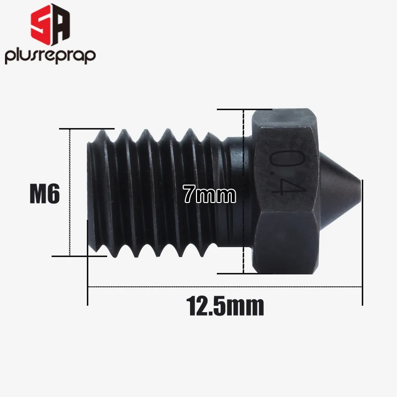 Bico de para Impressão Pei Peek Fibra de Carbono 1.75 mm Filamento 5aplus v6 Qualidade Superior Aço Inoxidável - Imagem 6