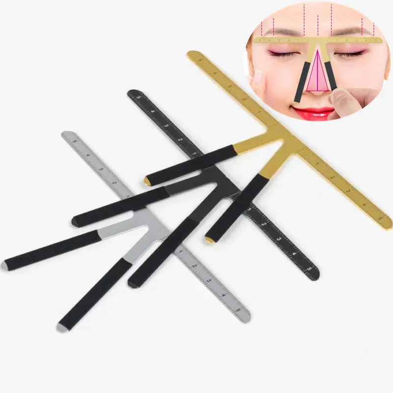 1pcs Microblading 3 Colors Eyebrow Tattoo Stencil Ruler Balance Shaper Positioning Template Definition Permanent Makeup 3D Tool