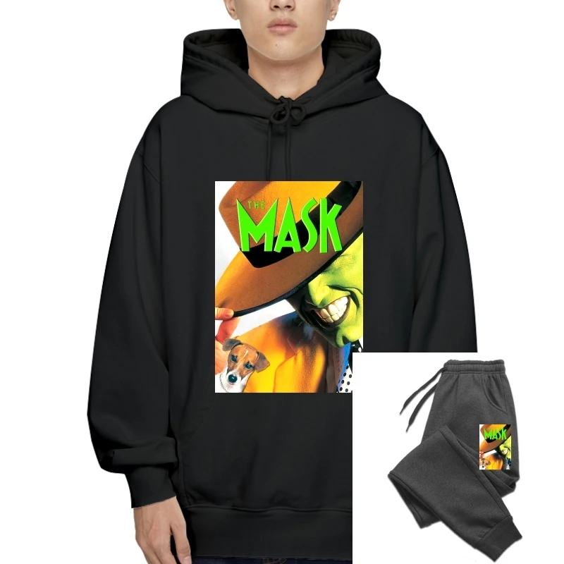 

THE MASK ver. 1 Jim Carrey Poster T-Sweatshirt Hoodies (White) XS-2XL