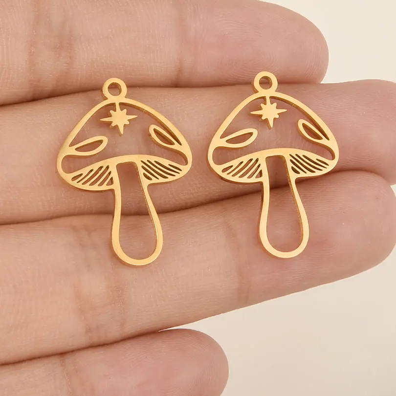 5 stücke Gold Farbe Pvd Edelstahl Hexe Knoten Schlange Blut Mond Anhänger Für Schmuck Machen Liefert DIY Schlüsselbund Ohrringe charme – Detail 12