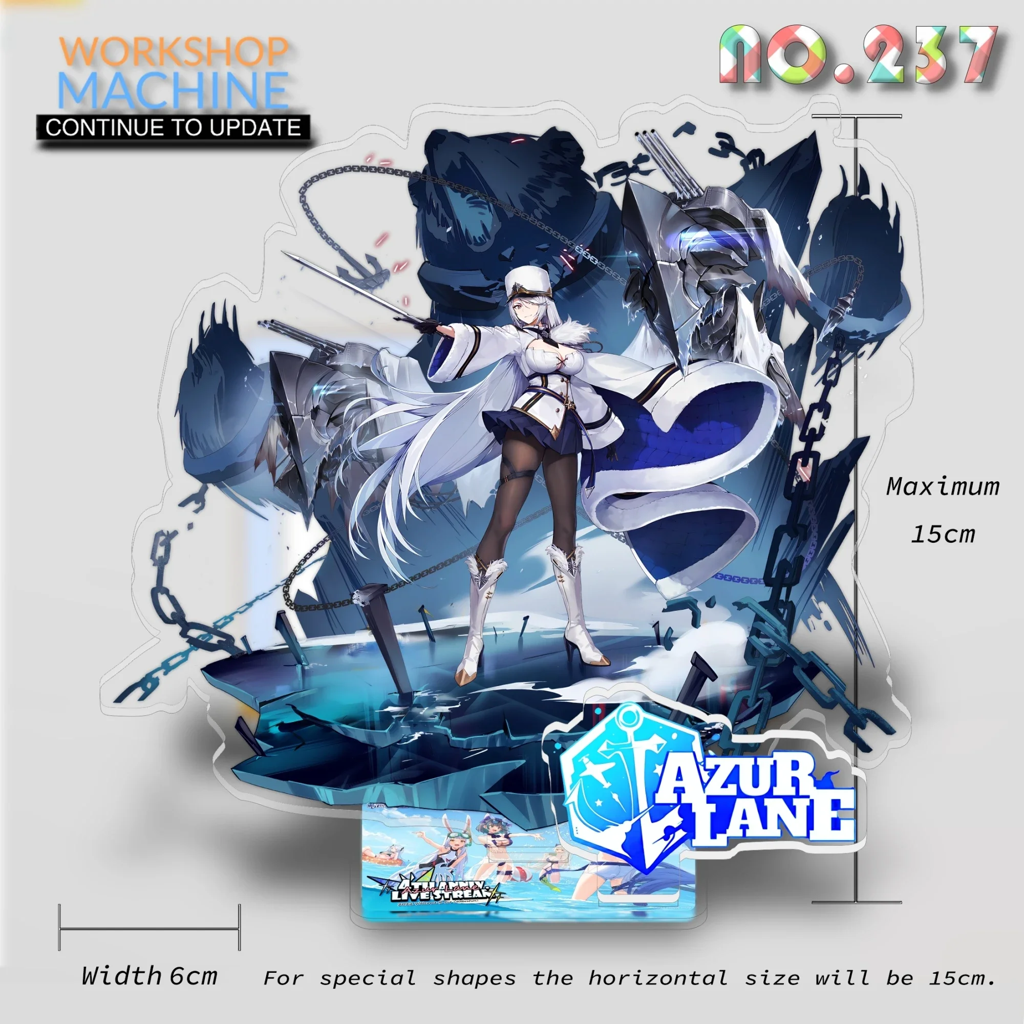 thumbnail image 1 of Decoraciones de anime Azur Lane P3 Decoración de escritorio de computadora Figuras de acrílico transparente Soporte de recuerdo Tendencia de alta precisión, 1 of 5