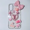 Cartoon Big Bowknot Rhinestone Skull Head Love Star Bone Candy Capsule Lock Resin Charms Decor Junk Phone Case Accessories 1