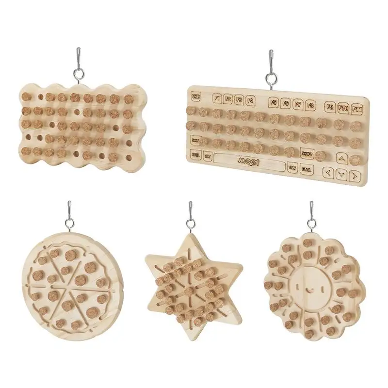 

Parrot Chewing Cork plug-in chew toys to relieve boredom Cork Treasure Hunt Games for Hiding Treat toys Cage Accessories