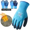 1Pair Winter Waterproof Work Safety Thermal Gloves Anti-Slip Grip Rubber Garden Gloves For Worker Builder Hands Protection 1