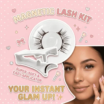 False Eyelashes Magnetic Eyelashes 1 Pair with 1 Lash Applicator Reusable High Quality Daily Wear False Eyelashes