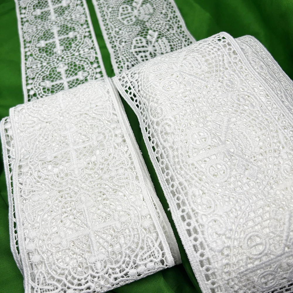 HWARM 10 야드 크로스 레이스 패브릭 바느질 DIY 수 놓은 여성 의류 테이블 러너 스커트 커튼 드레스 바느질 트림 액세서리