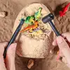 Dinosaur Eggs Dig Kit Excavation Toy With Learning Cards & Tools Brush Hammer Chisel For Childrens Christmas Party Gifts 2