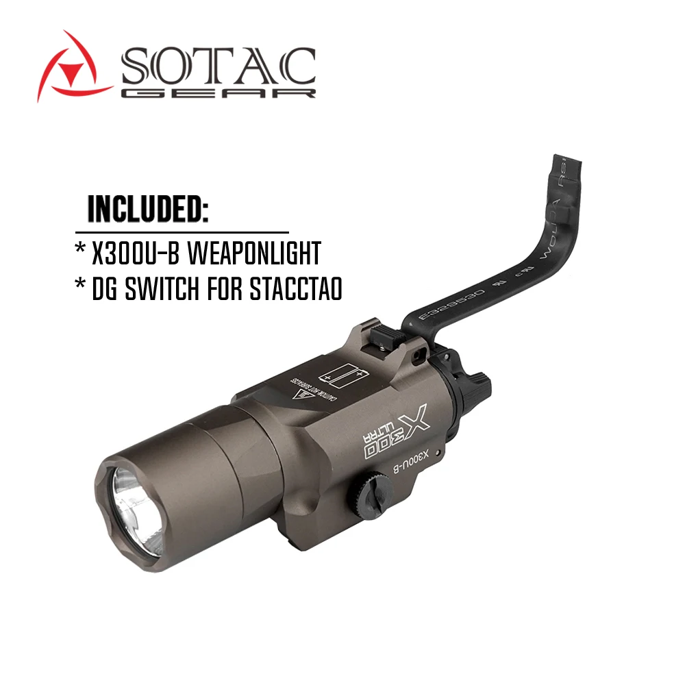 Description Picture 6 of itemSOTAC X300U-B Weapon Gun Light, Flashlight, Rifle Strobe, Hunting Flashlight Accessories, Fit 20mm Rail