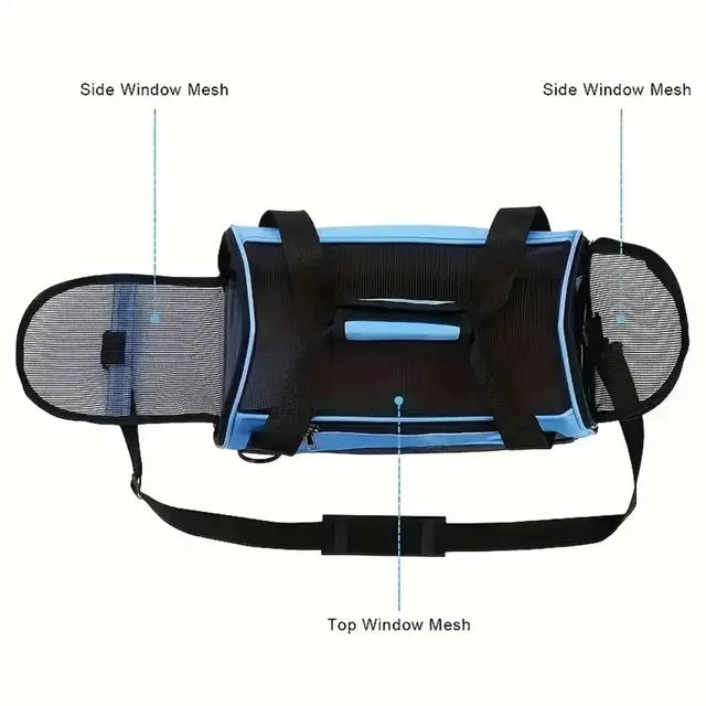 Portable Dog Cat Carrier Bag Foldable Mesh Breathable Pet Travel Handbag Outgoing Transport Bag For Cats Small Dogs Puppy Kitten 6