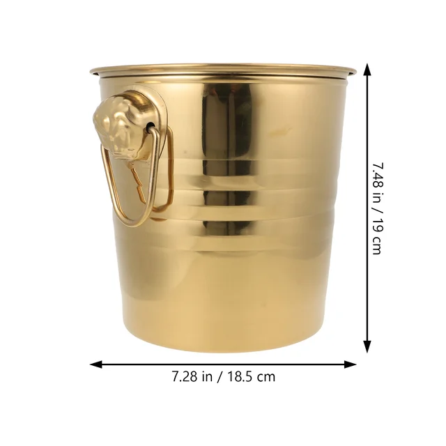 Food Containers Glass Kitchen Ice Bucket Gold Champagne Iced Anti-rust Stainless Steel