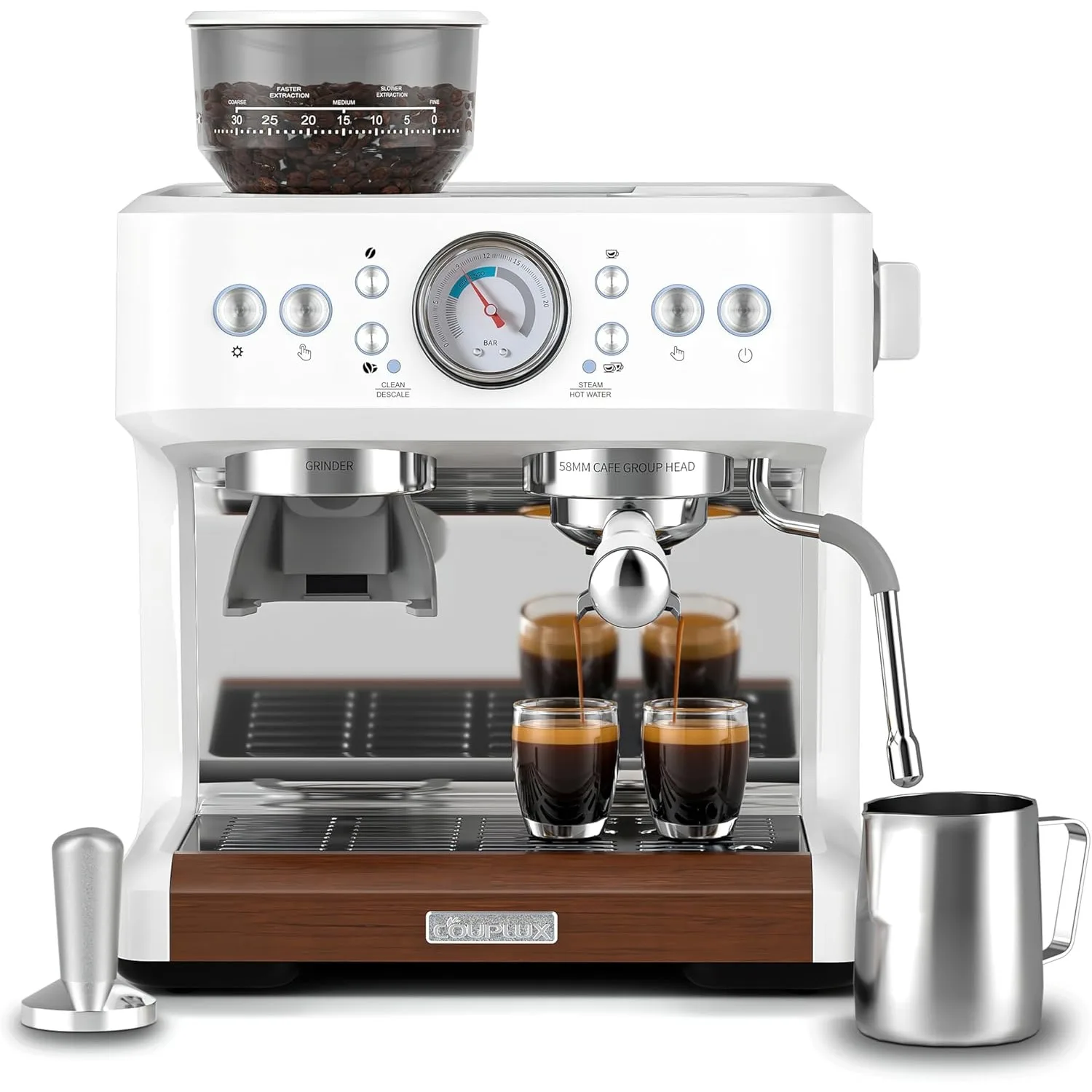 All-in-One Espresso Coffee Maker 20 Bar with Milk...
